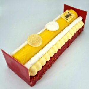 Bûche de Noël - Bûche Délice Framboise et Mangue - Christophe Rhedon